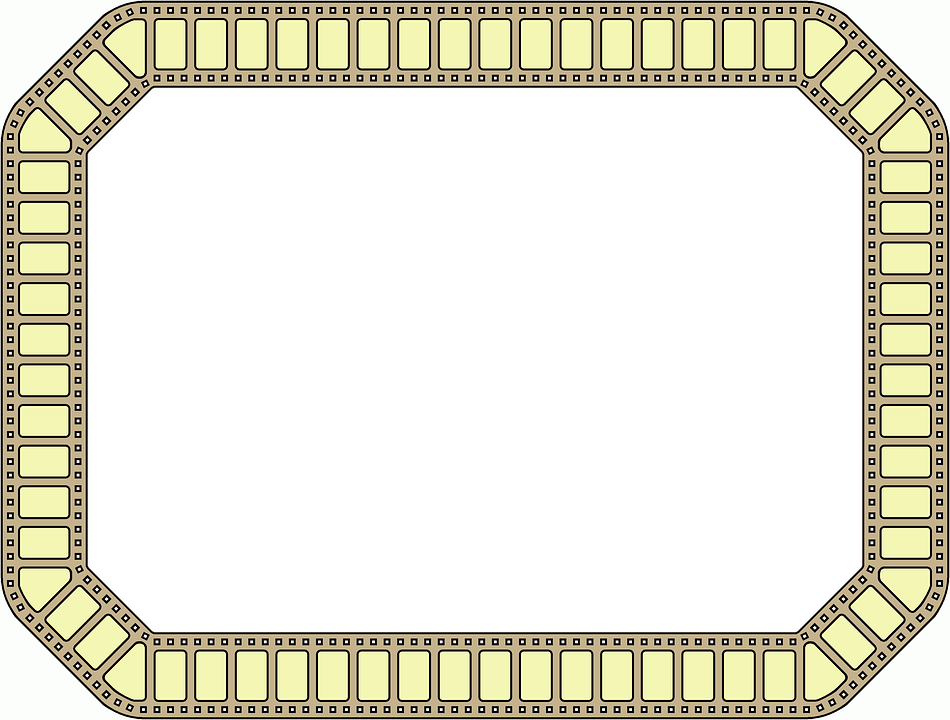 Film Movie Cinema Entertainment Border Frame - Vector Graphics Clipart (950x720), Png Download