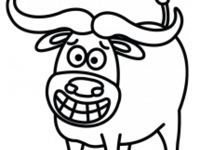 Water Buffalo Cartoon Clipart (640x480), Png Download