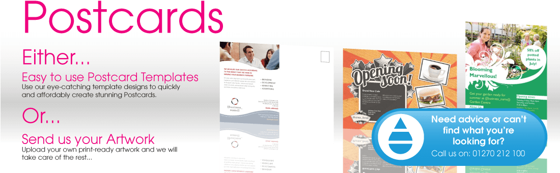 Postcard Printing Postcard Design Templates - Online Advertising Clipart (1100x365), Png Download