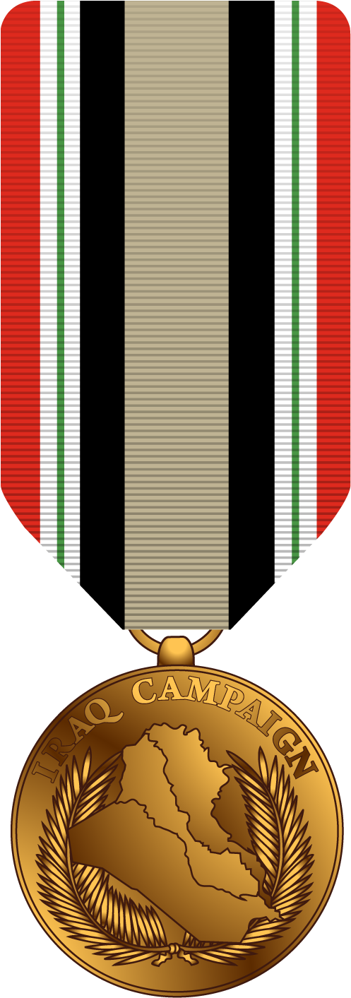 Iraq Campaign Military Medal - Gold Medal Clipart (504x1421), Png Download