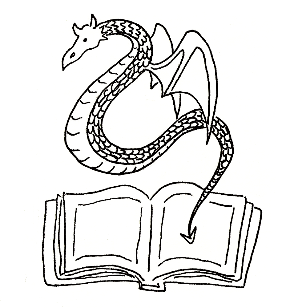 I Love This Sleeping Dragon Drawing - Line Art Clipart (925x999), Png Download