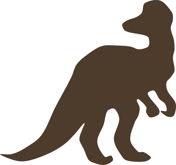 Brown Cory Dino Svg Clip Arts 600 X 563 Px - Dinosaur Silhouette - Png Download (600x563), Png Download