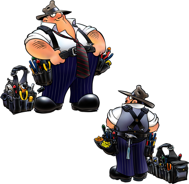 4324x Combo Belt Cartoon 1 - Cartoon Clipart (600x600), Png Download