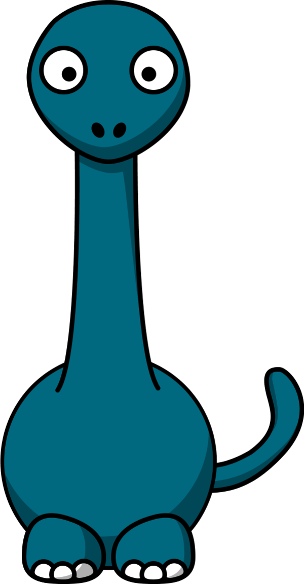Download Clipart - Dinosaur Cartoon Clipart Pink - Png Download (600x1152), Png Download