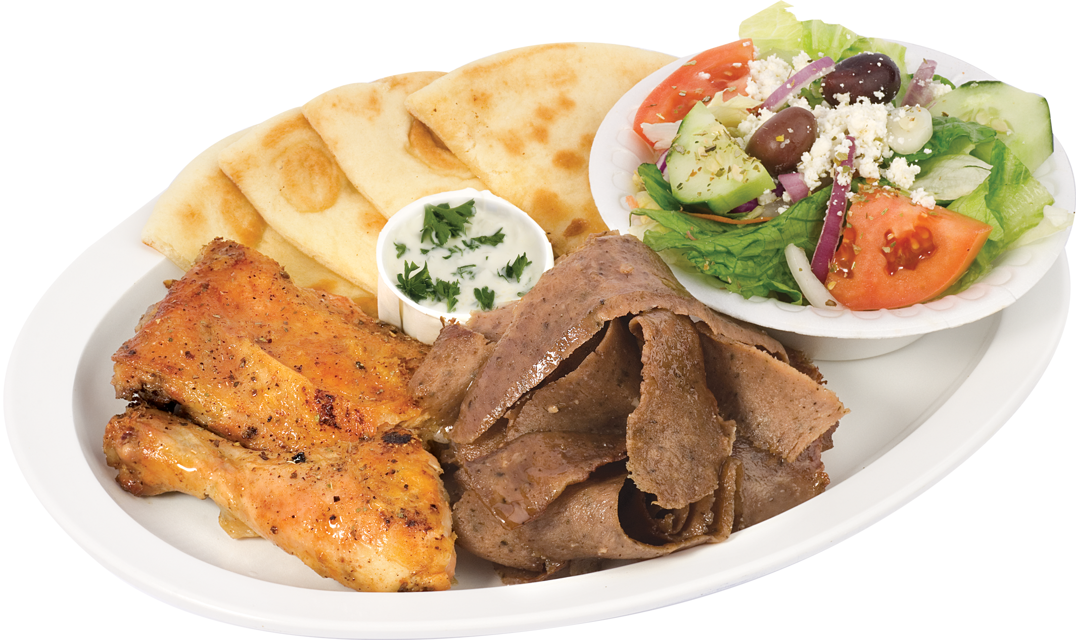 Greek Combo - Grillades Clipart (2129x1266), Png Download