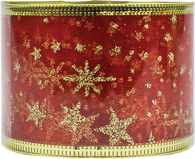 Red Christmas Wired Ribbon 5cm X - Cross-stitch Clipart (800x620), Png Download