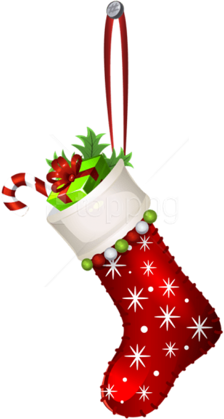 Free Png Red Christmas Stocking Transparent Png - Vintage Christmas Stocking Clipart (480x868), Png Download