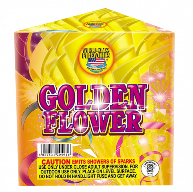 Golden Flower - World Class Fireworks Clipart (650x645), Png Download