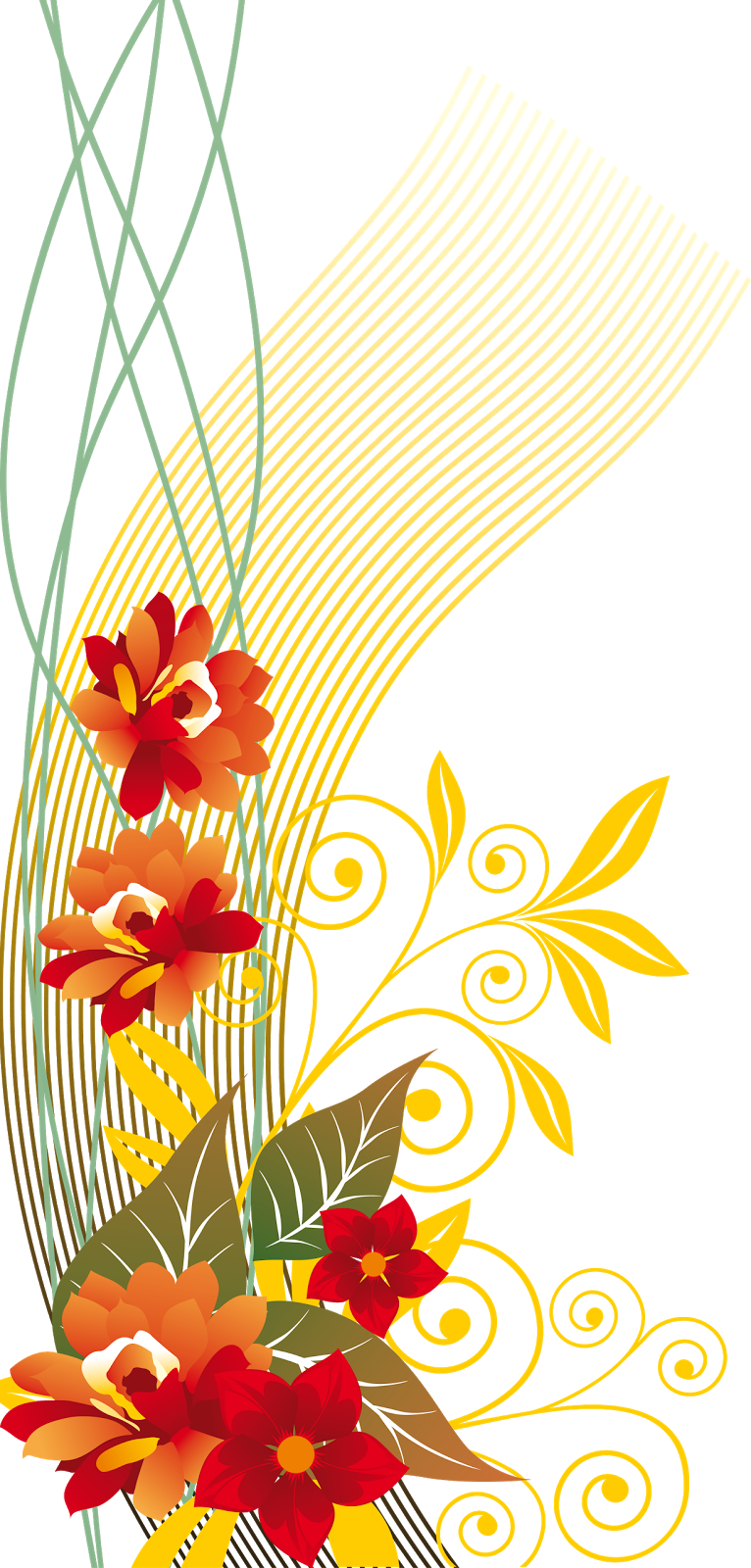 Desenho De Flores Em Png Com Fundo Transparente - Business Cards Drawing Paper Advertising Flower Frame Clipart (766x1600), Png Download