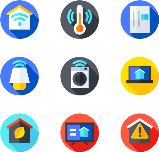 Smart Home - Flat Icon Clipart (600x564), Png Download