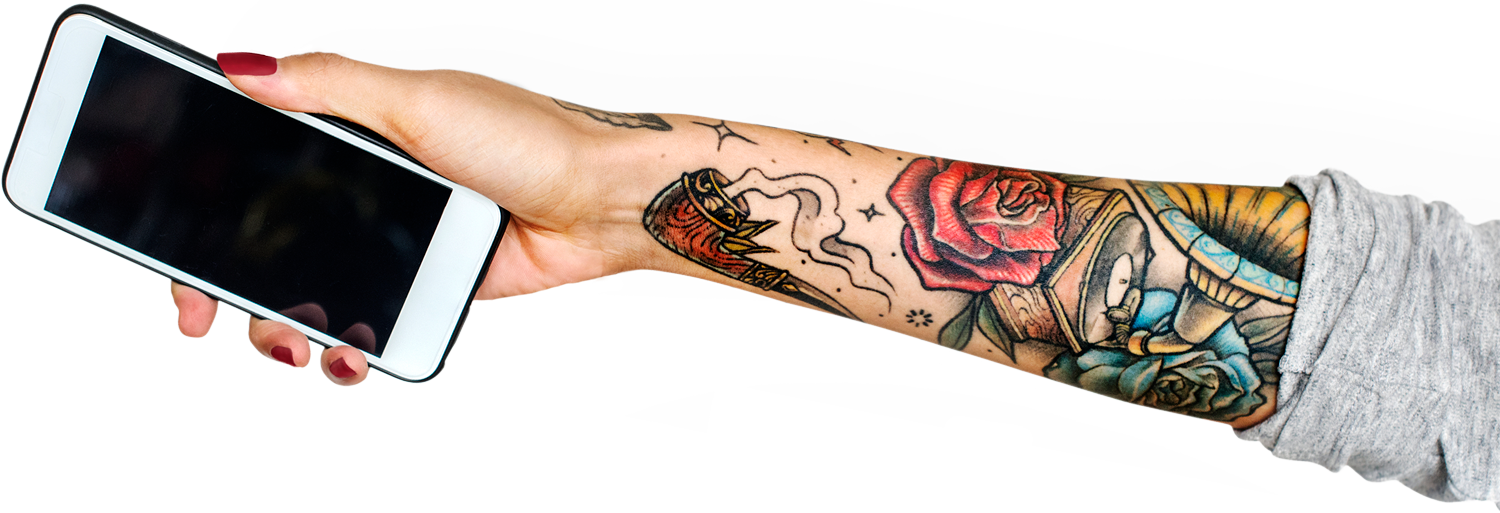 Contact Us Banner - Temporary Tattoo Clipart (1500x513), Png Download