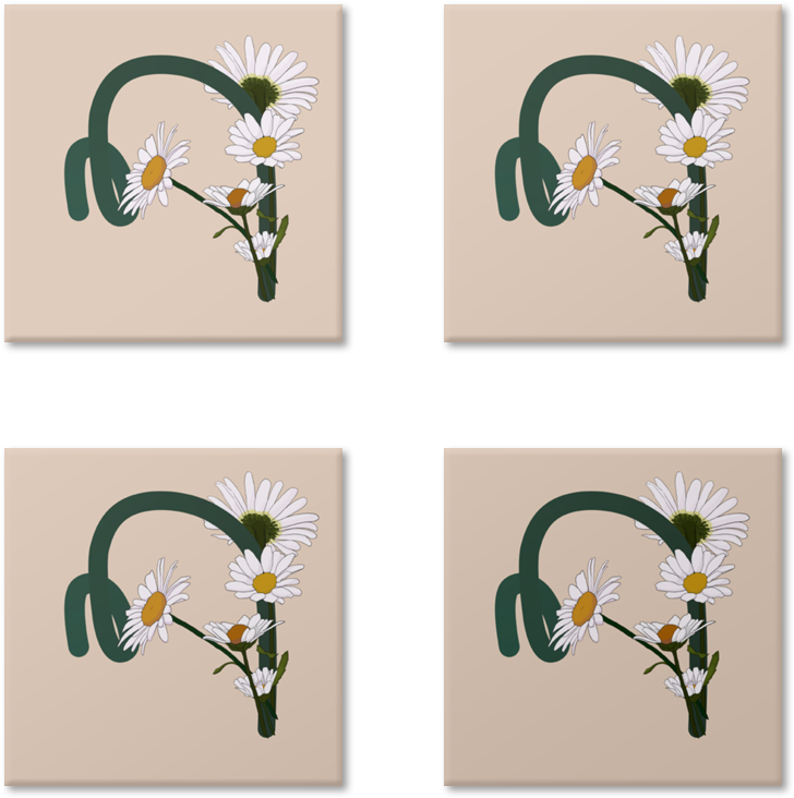 Magneto Monograma Floral M De Eveline Pezzinina - Illustration Clipart (800x800), Png Download