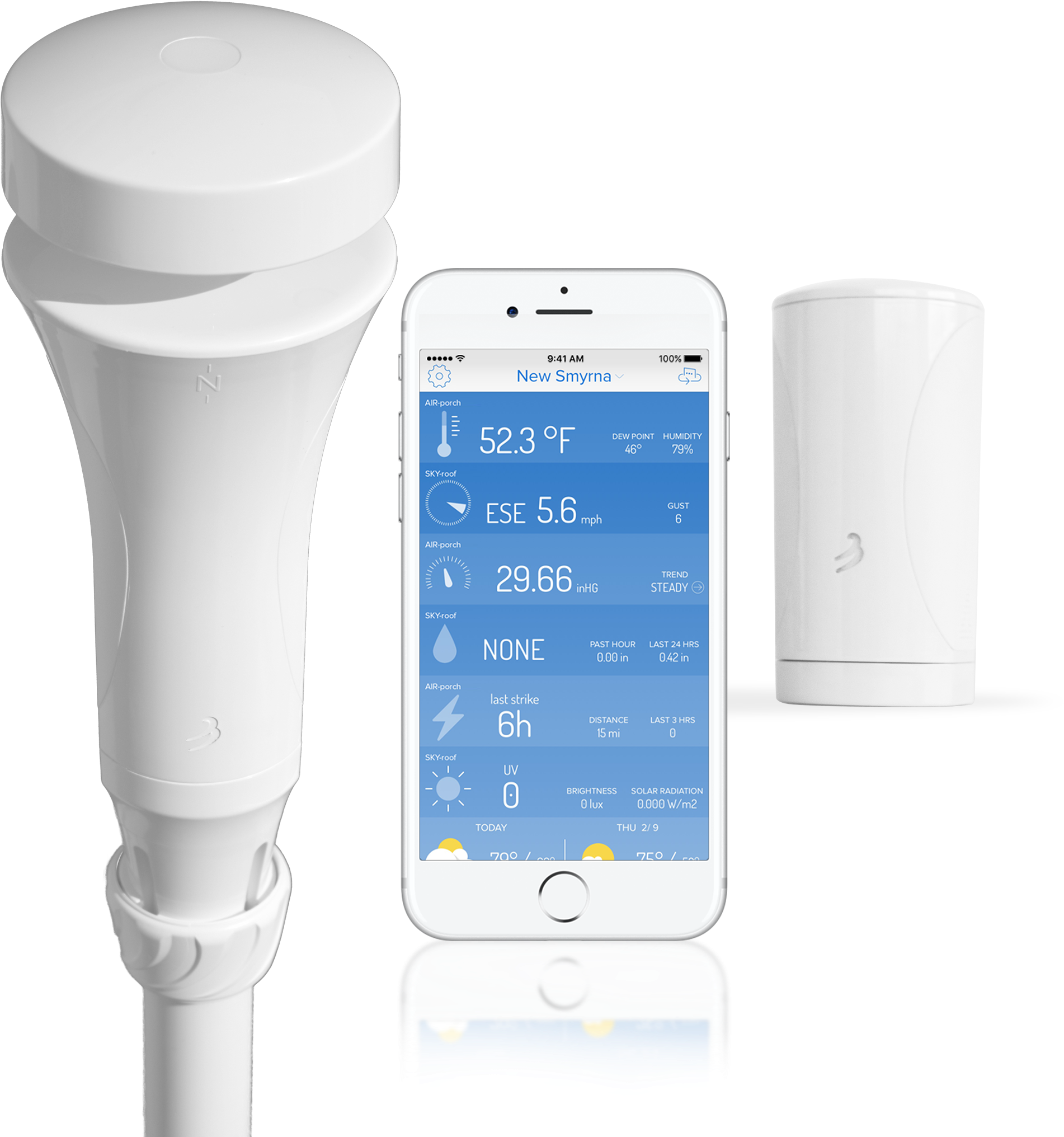 Smart Home Weather Stations - Weatherflow Smart Weather Stations Clipart (1902x2032), Png Download