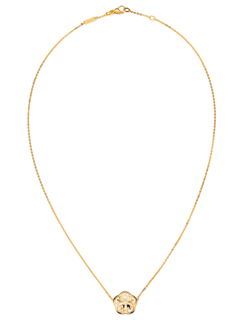 Necklace 18k Yellow Gold And One Mother‑of‑pearl Cabochon - Necklace Clipart (800x1100), Png Download