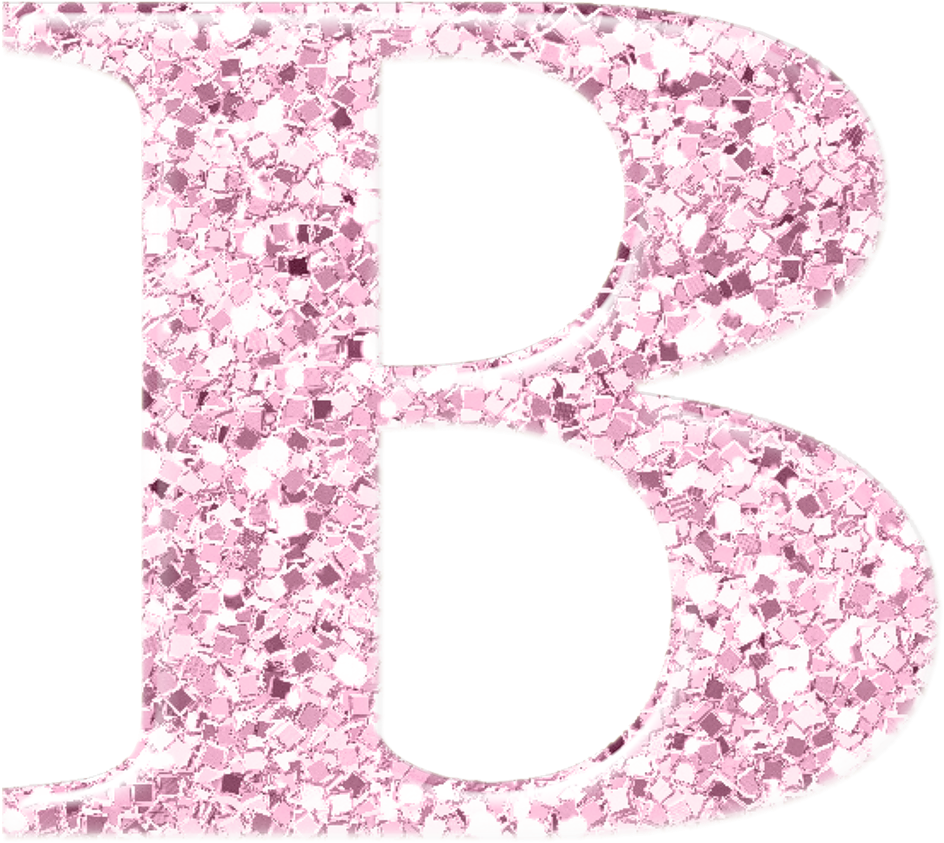 Bling Rosa Pastel - Letter B In Glitter Clipart (1024x1024), Png Download