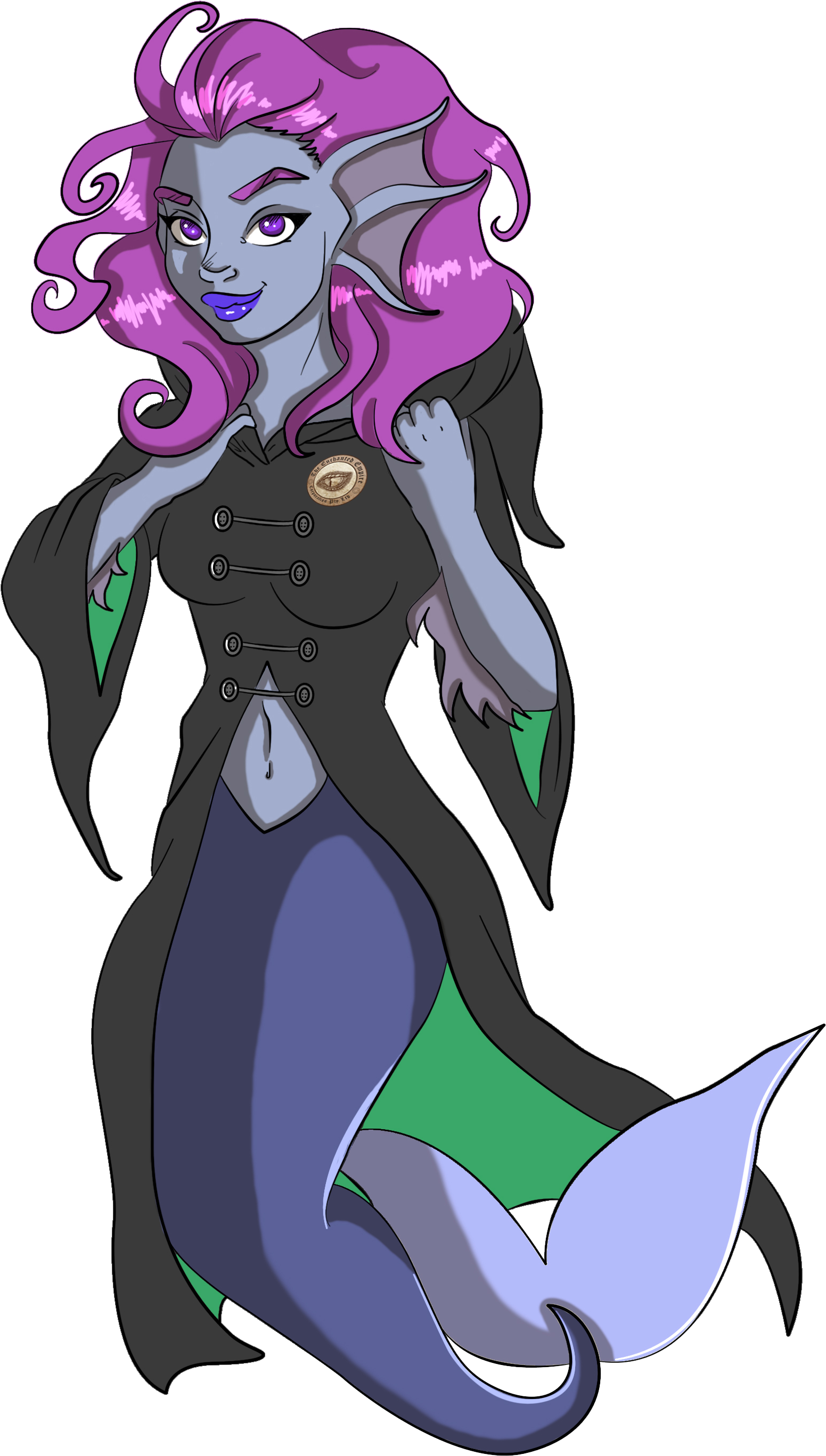 Mermaid - Cartoon Clipart (2541x3498), Png Download