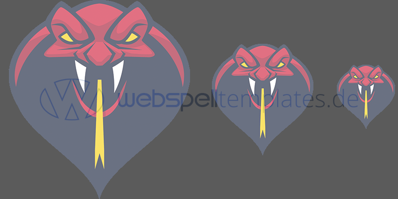 Clan Logo Vector Sizes L026 Mascot Snake Cobra - Illustration Clipart (800x400), Png Download
