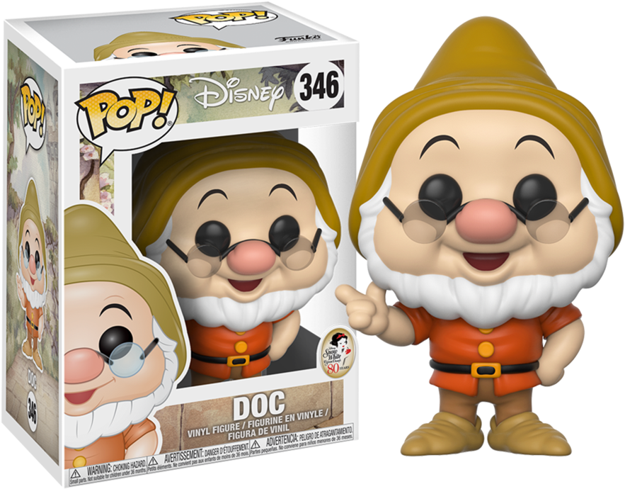 Snow White And The Seven Dwarfs - Funko Pop Doc Clipart (883x690), Png Download