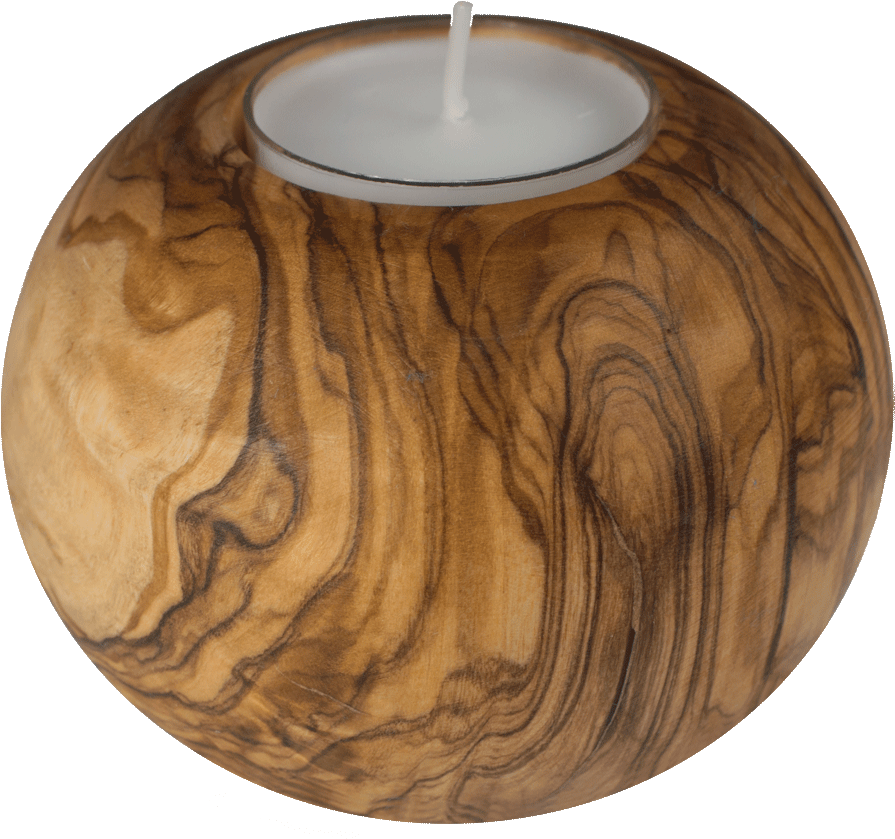 Little Angel Olive Wood Candle Holder - Olive Wood Candle Holder Clipart (1000x1000), Png Download