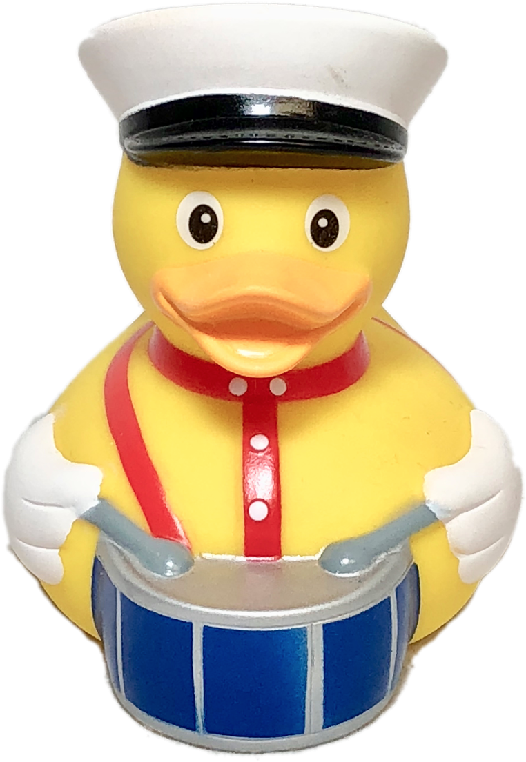 Marching Band Drummer Rubber Duck - Rubber Duck Drummer Clipart (1280x1280), Png Download