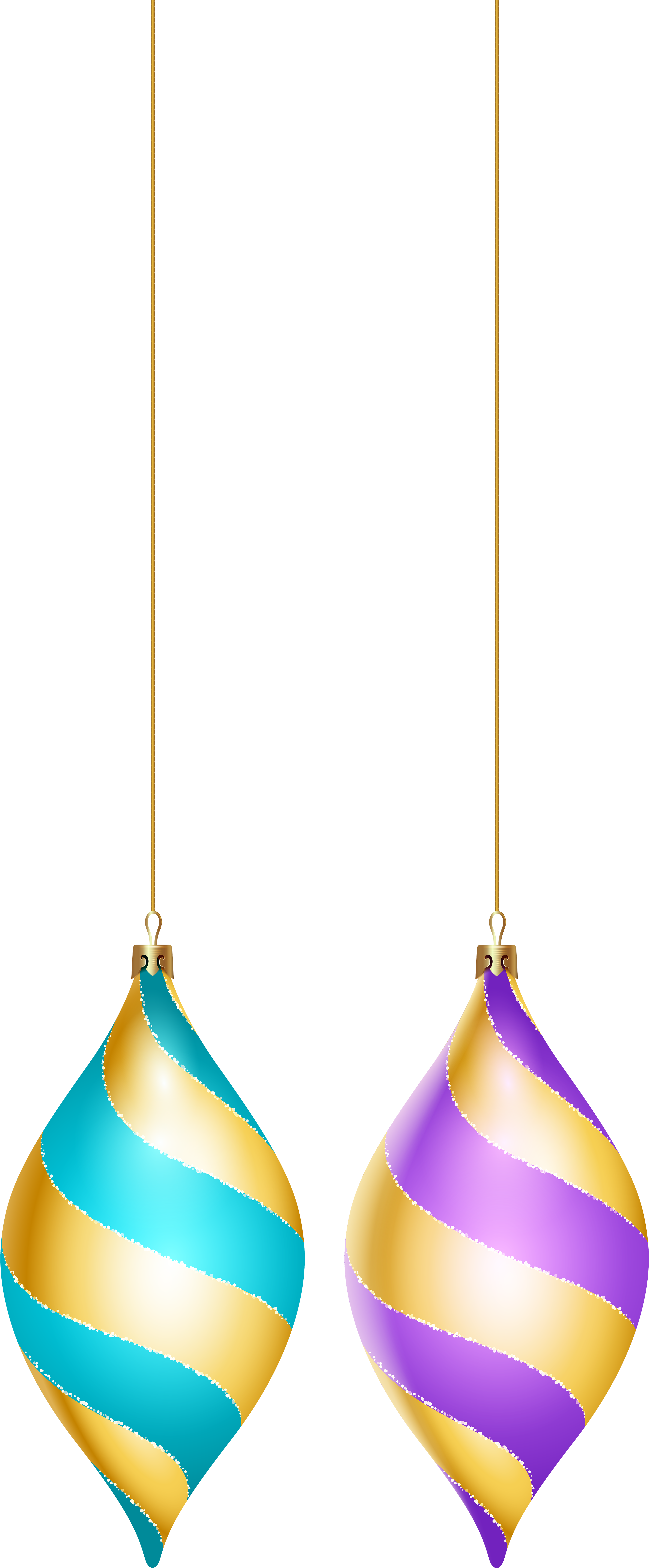 Christmas Tree Ornaments Png Clip Art Image - Earrings Transparent Png (3440x8000), Png Download