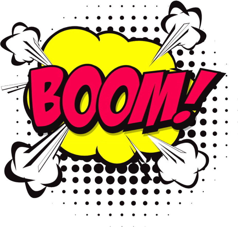 #comic #cartoon #boom #freetoedit - Boom Speech Bubble Png Clipart (1024x1010), Png Download