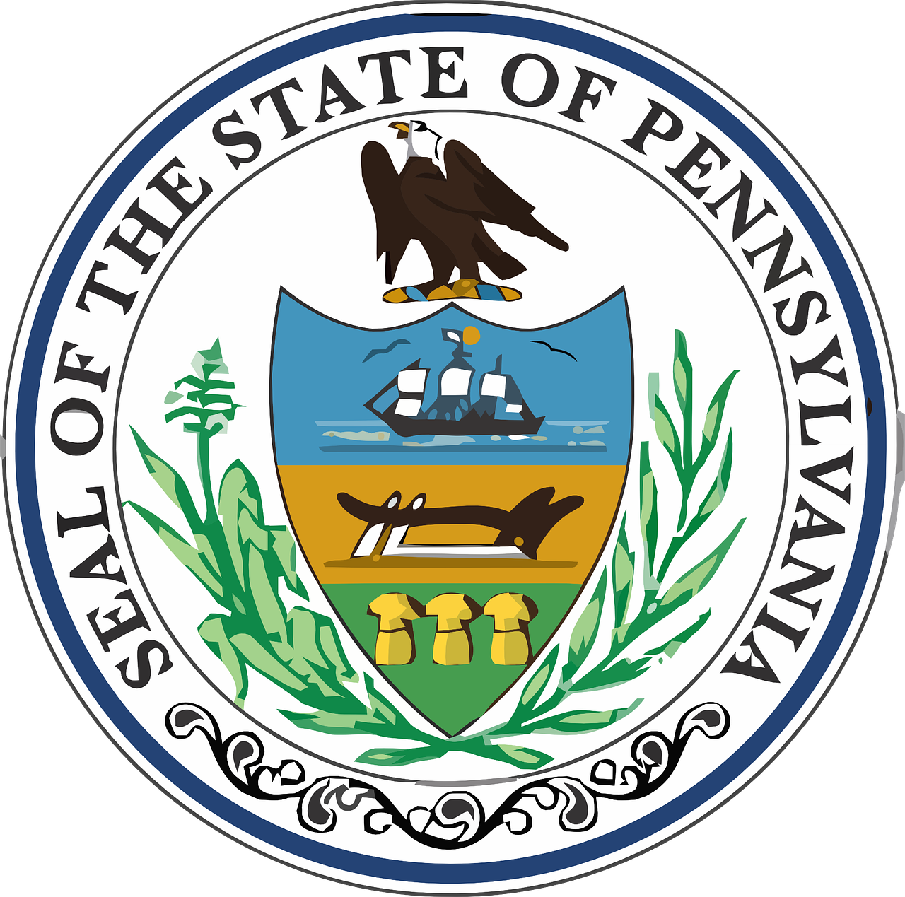 Pennsylvania Lawmakers Reintroduce Bipartisan Bills - Commonwealth Of Pennsylvania Clipart (1280x1269), Png Download
