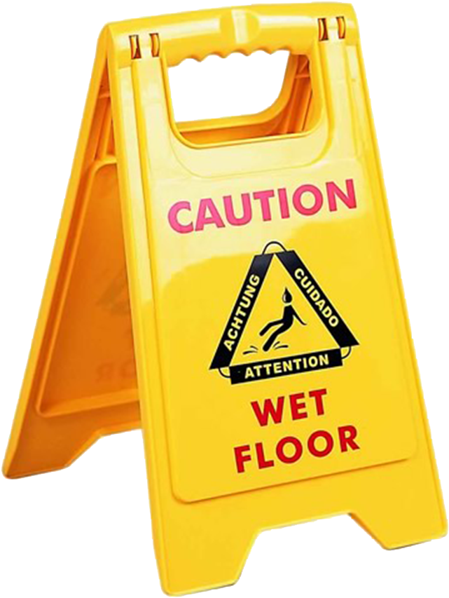 42cm Height Small Waring Sign Caution Wet Floor - Sign Clipart (900x900), Png Download