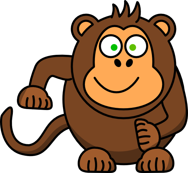 Cartoon Monkey Clipart (600x552), Png Download