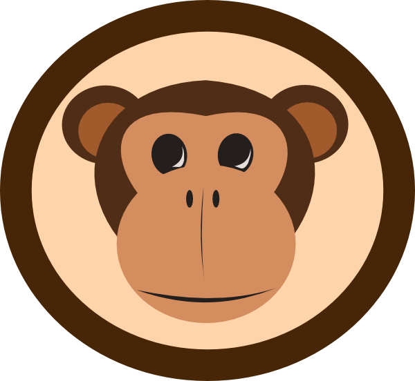 Monkey Clip Art - Animal Faces Clipart Png Transparent Png (600x552), Png Download
