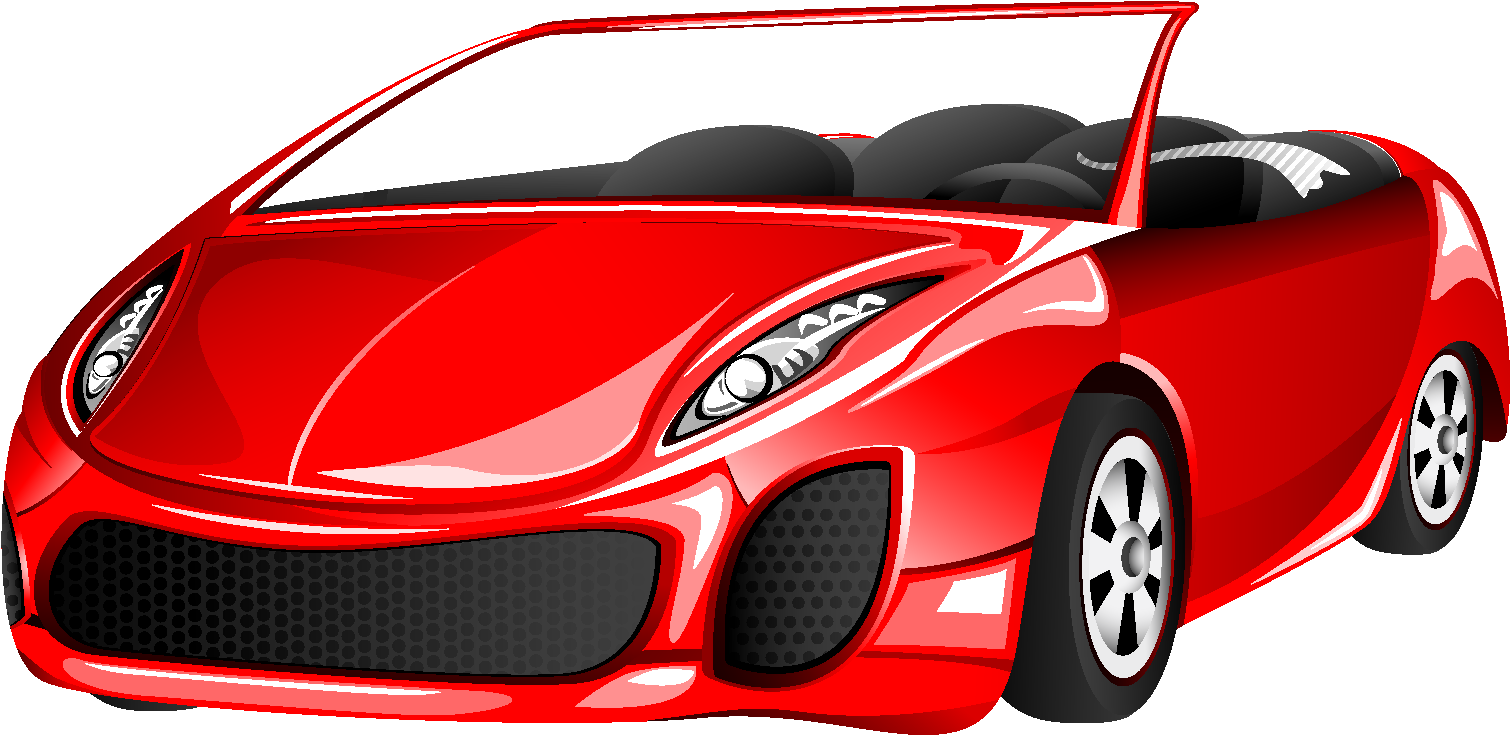 Elemento De Carro Esportivo Vermelho Dos Desenhos Animados - รถ การ์ตูน สี แดง Clipart (1510x735), Png Download