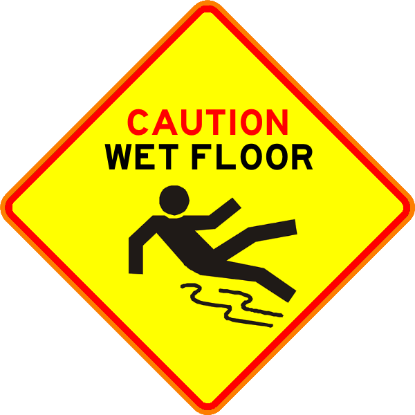 Wet-floor - Road Signs For Bicycles Clipart (600x600), Png Download