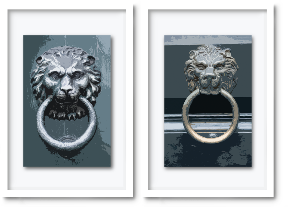 Dav#pearce Lion Door Knocker , Png Download - Door Clipart (959x689), Png Download