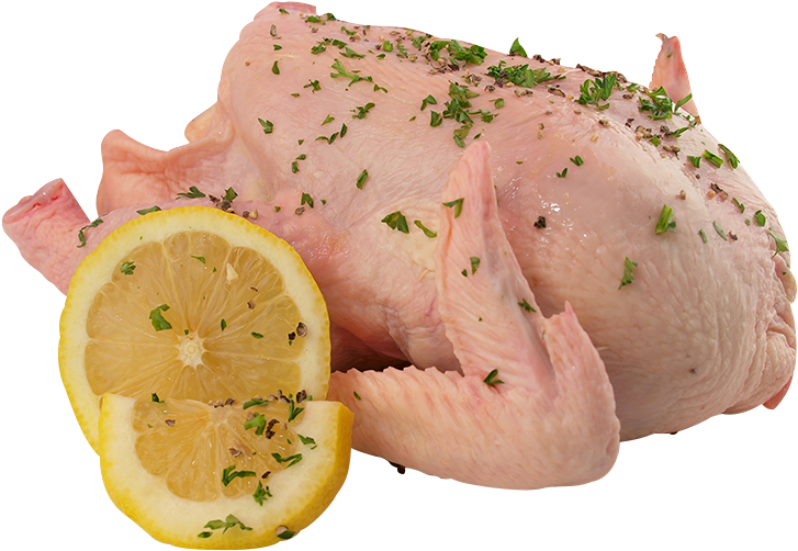 Fresh Chicken Whole - Lemon Clipart (727x502), Png Download