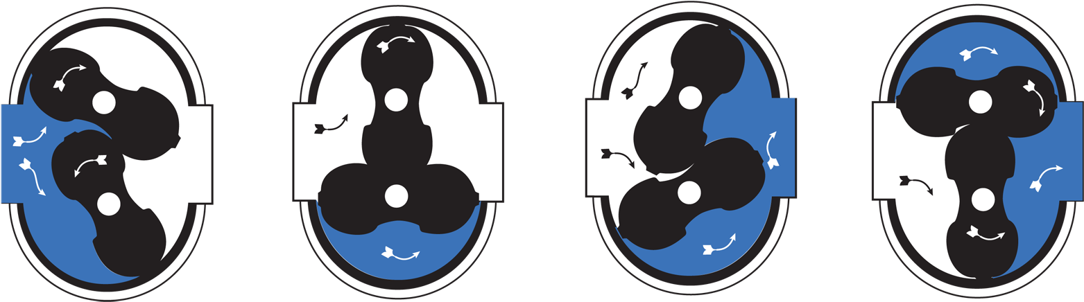 As Shown In The Picture, Two Contra Rotating Impellers - Rotary Lobe Meters Clipart (1600x474), Png Download