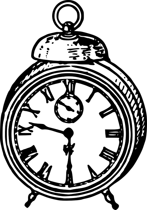 Alarm Clock Clock Vintage Antique Old Retro Alarm - Clock Clipart (504x720), Png Download