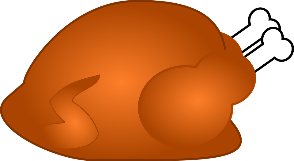 Roast Chicken Chicken Lunch Food Dinner Delicious Clipart (960x528), Png Download