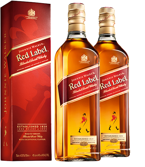Johnnie Walker Red Label Whisky Clipart (600x600), Png Download