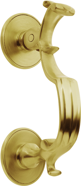 B Banham Doctor S Door Knocker Satin Brass - Brass Clipart (849x849), Png Download