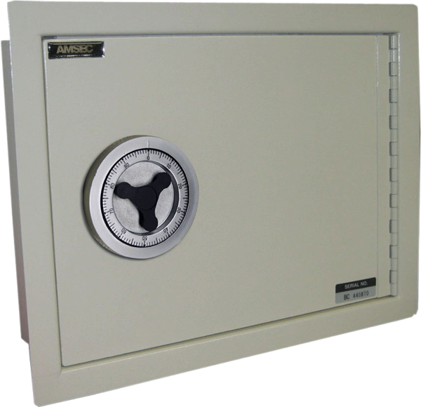 Amsec Wall Safe Ws1014 With Combination Lock - Safes Clipart (600x580), Png Download