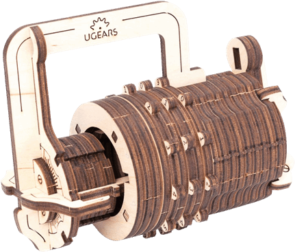 Combination Lock Construction Kit - Механический Конструктор Из Дерева Clipart (600x600), Png Download