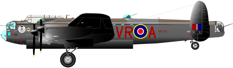 Aircraft Airplane Bomber Ww - Avro Lancaster Png Clipart (960x480), Png Download