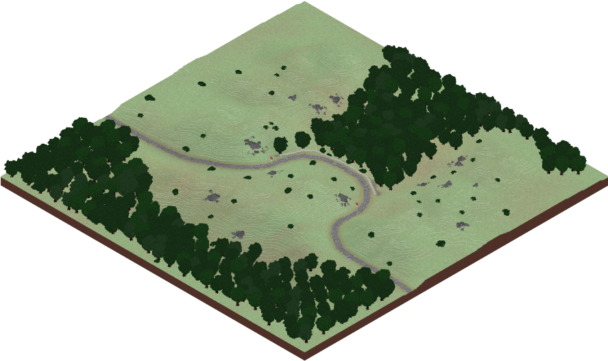 Hillside Pass - Christmas Tree Clipart (886x576), Png Download