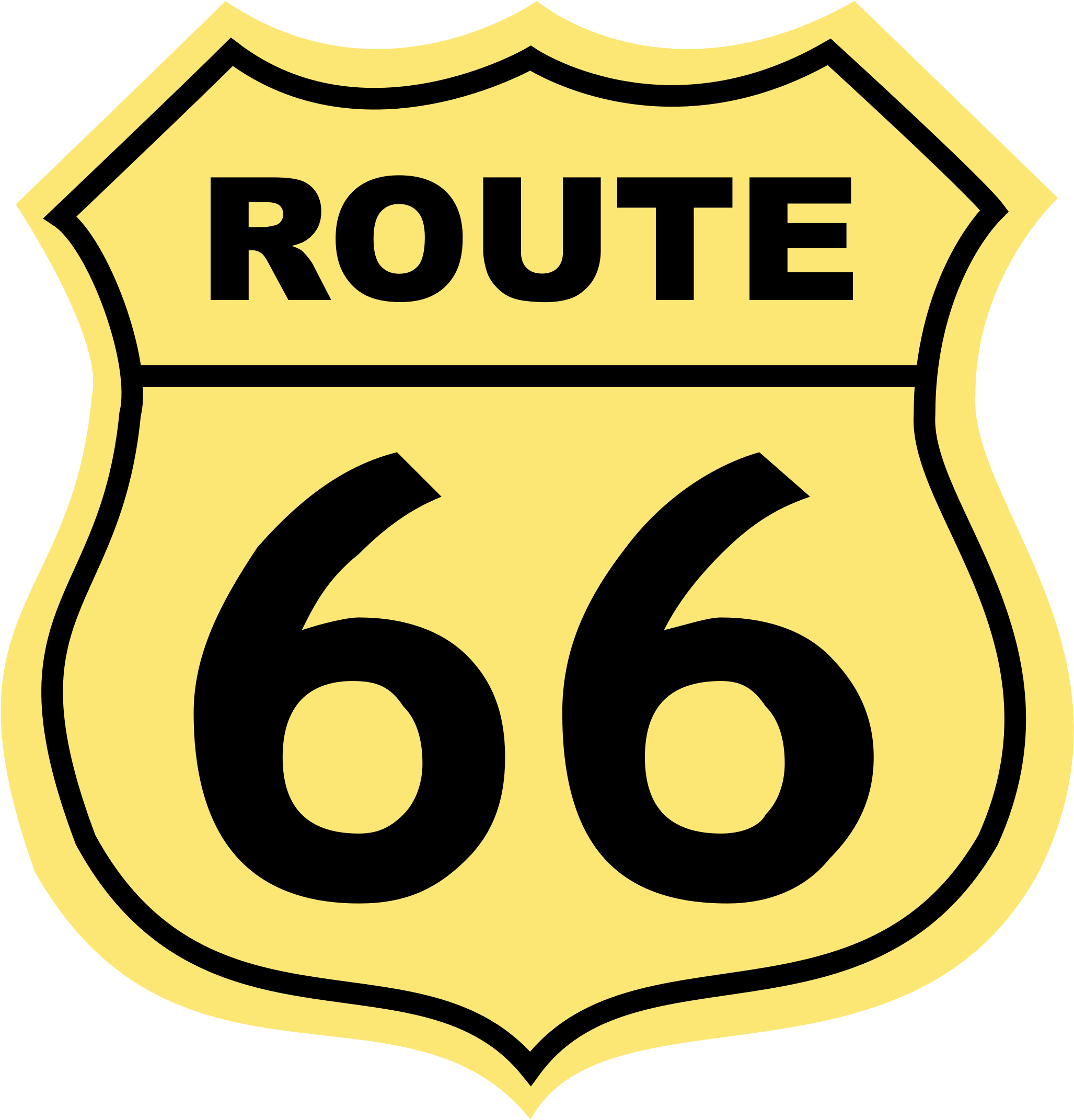 Route 66 Logo Png Transparent - Route 66 Clipart (2400x2400), Png Download