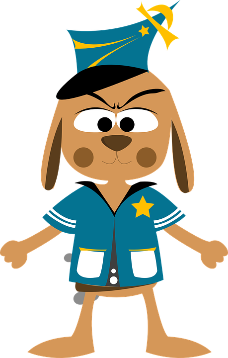 Police Dog Dog Police Uniform Animal Character - Police Dog Clipart - Png Download (459x720), Png Download