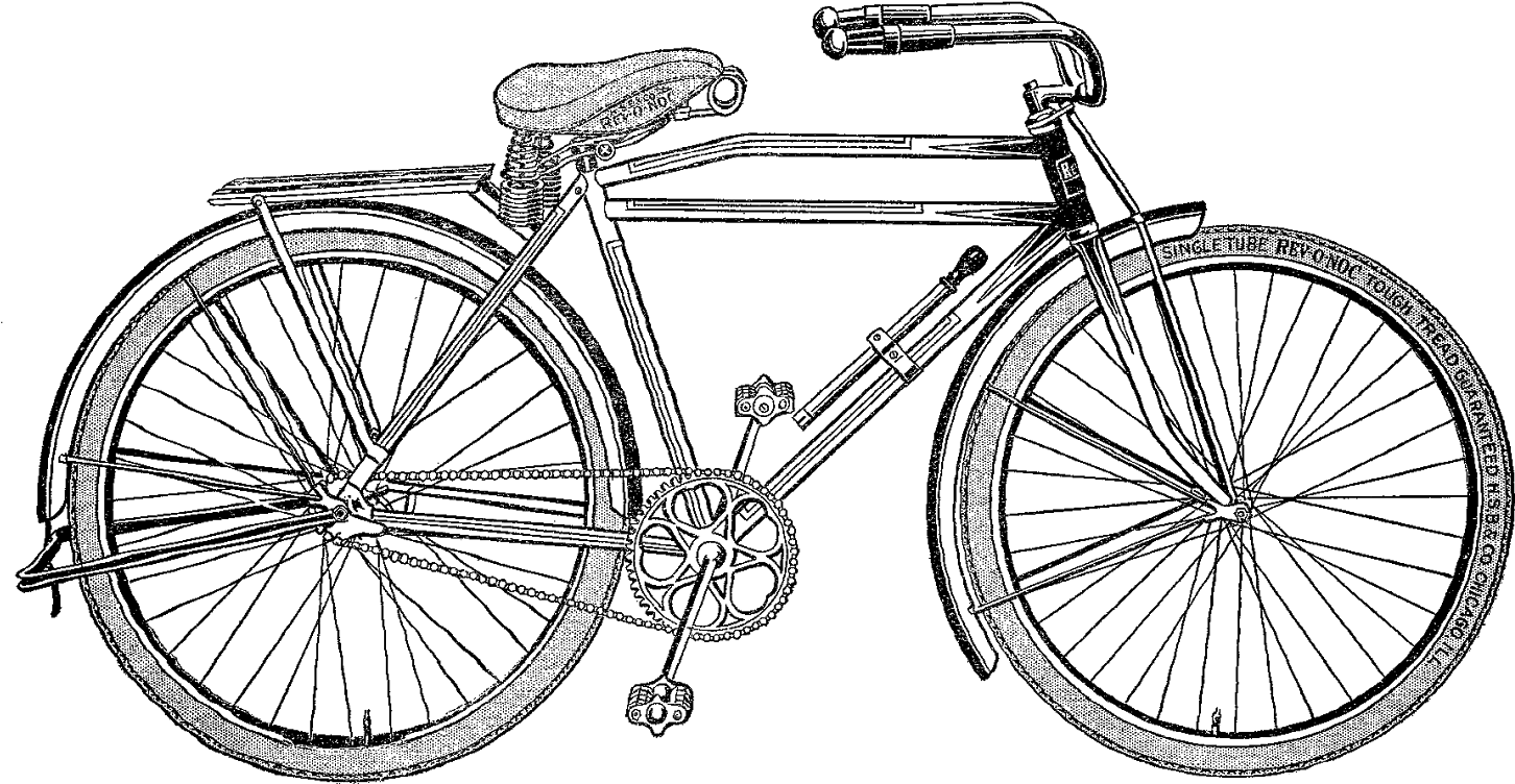 Vintage Bikes, Vintage Motorcycles, Old Bicycle, Graphics - Hybrid Bicycle Clipart (1600x928), Png Download