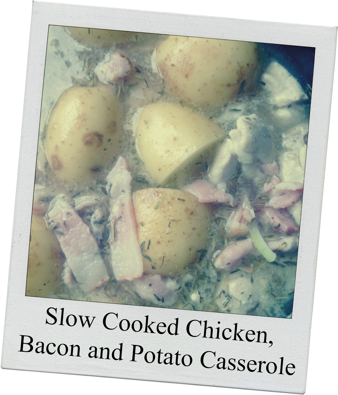 Slow Cooked Chicken, Bacon And Potato Casserole - Russet Burbank Potato Clipart (1369x1600), Png Download