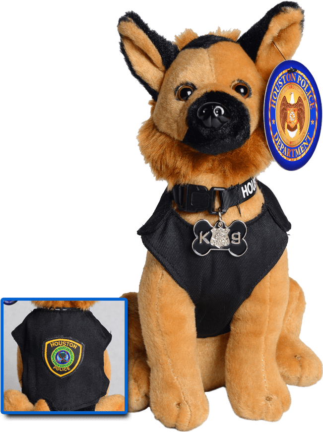 2018 Bsci Wholesale Custom Police Dog Plush Toys For Police Dog Toy