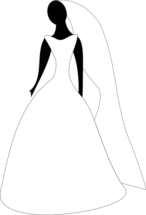 Traje Nupcial Vestido De Novia Novia Vestido - Vestido Novia Vector Png Clipart (489x720), Png Download