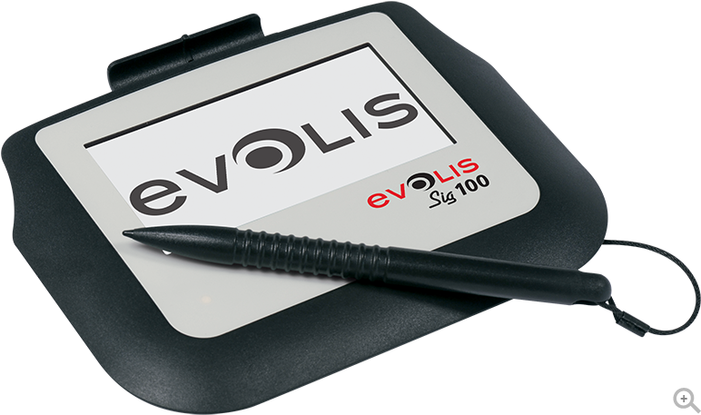 Compact Lcd Signature Pad - Evolis Signature Pad Sig100 Clipart (800x477), Png Download